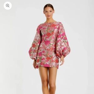 Mac Duggal Pink Floral Mini Dress